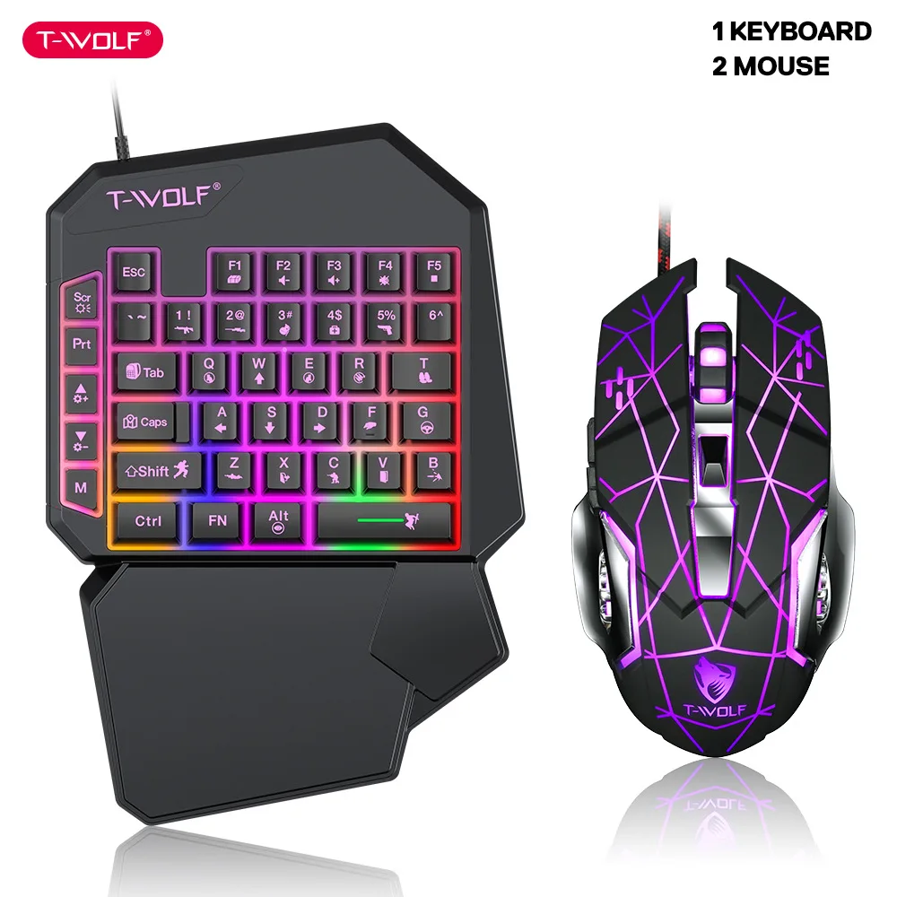 Gaming Keyboard Half - T-WOLF TF900 One Handed Keyboard Throne