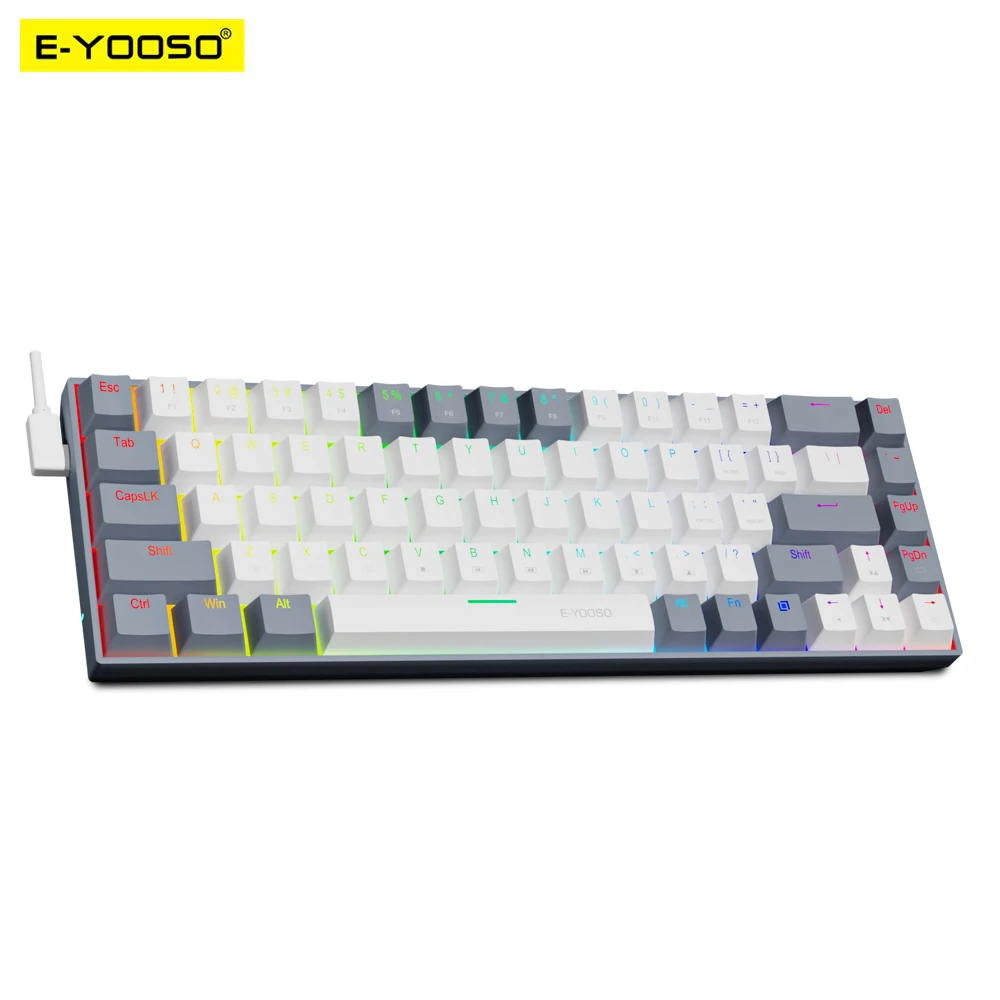 Gaming Keyboard Hand - E-YOOSO Z686 RGB USB 60% Mini