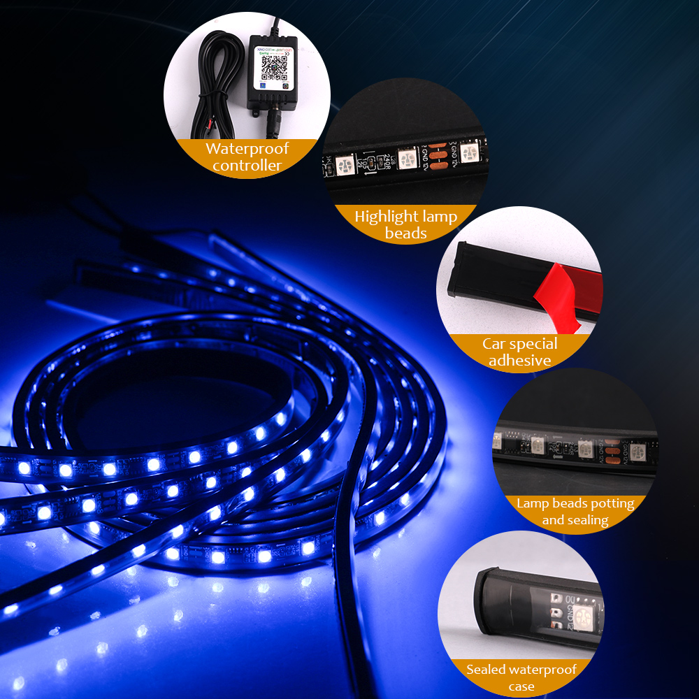 Neon LED RGB Car Underglow Bot - Rgb Underglow Strip recension och pris