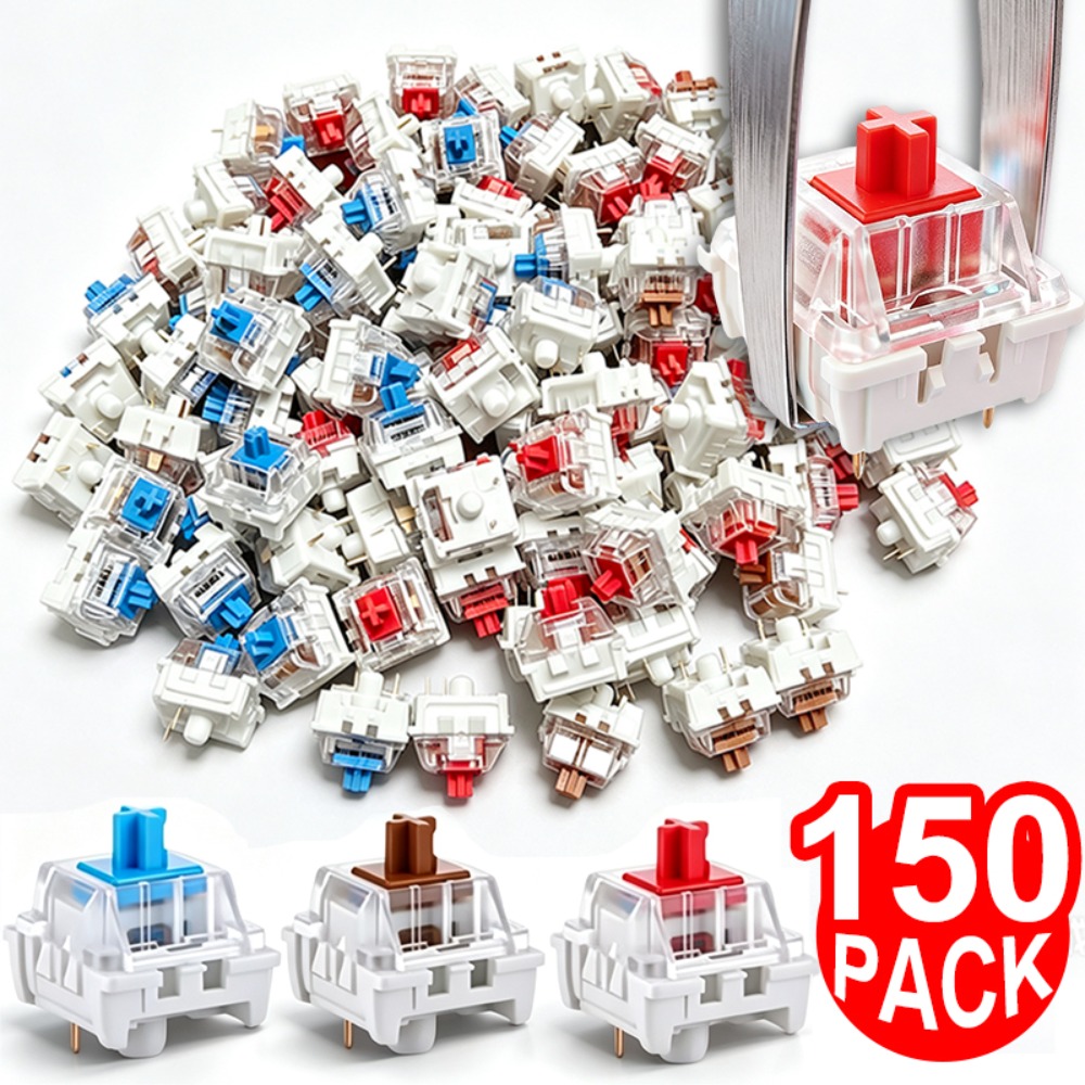 1-150Pcs 3 Pin DIY Mechanical  - Gaming Keyboard Blue Switches recension och pris
