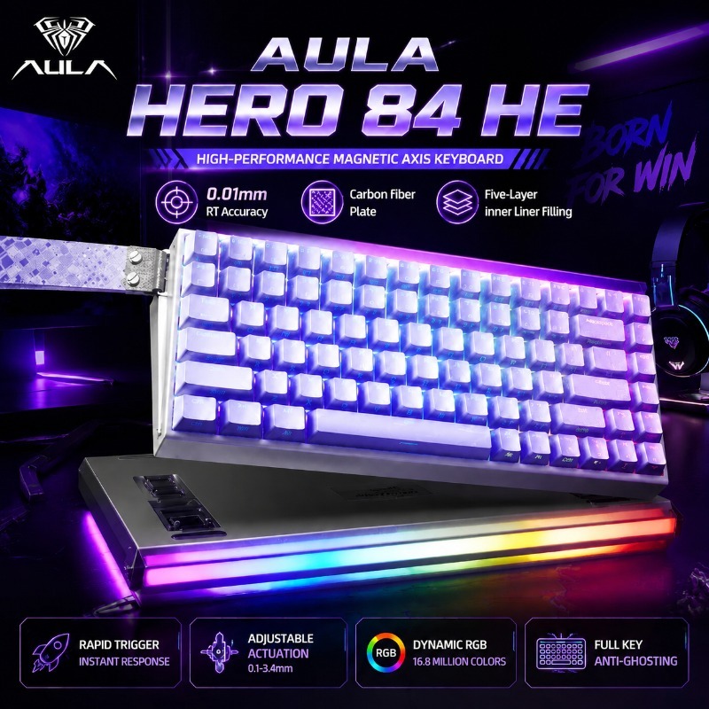 AULA HERO84 Magnetic Gaming Me - Gaming Keyboard Ergo recension och pris