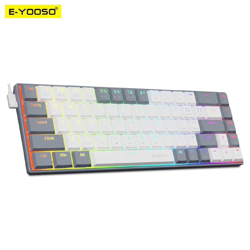 E-YOOSO A68 RGB Mini Slim USB  - Gaming Keyboard Hand recension och pris