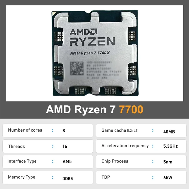 AMD Ryzen 7 7700 R7 7700 CPU 8 - Amd Cpu Ryzen 7 recension och pris