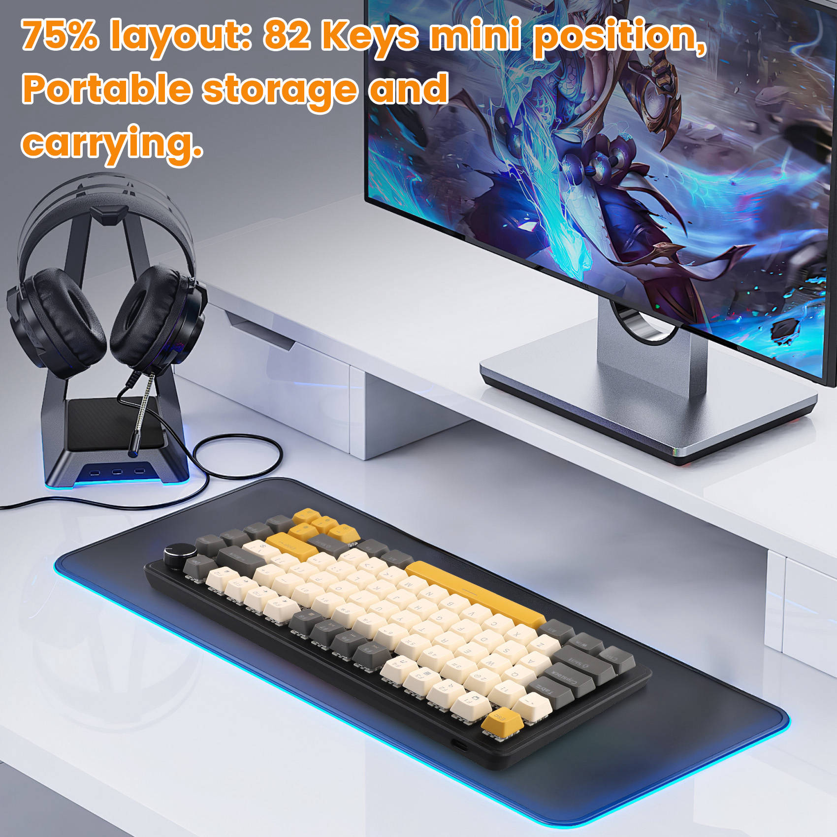 K82 Gaming Keyboard With Media - Gaming Keyboard Blue Switches recension och pris