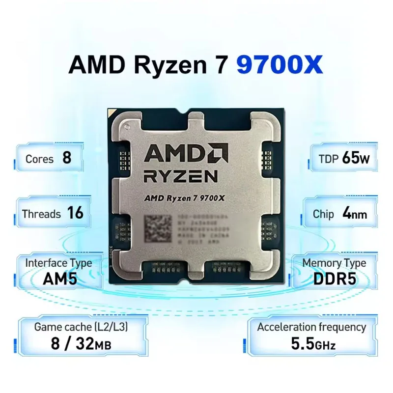 Amd Ryzen 7 9700X Cpu Processo - Amd Cpu Ryzen 7 recension och pris