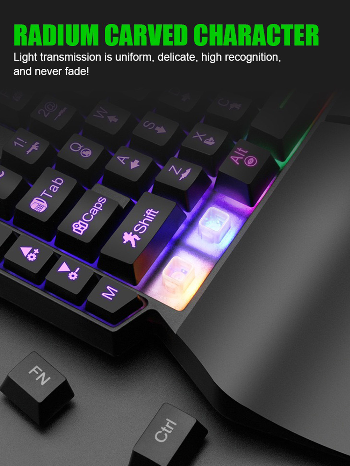 Mechanical One-Handed Light Ga - Gaming Keyboard Half recension och pris