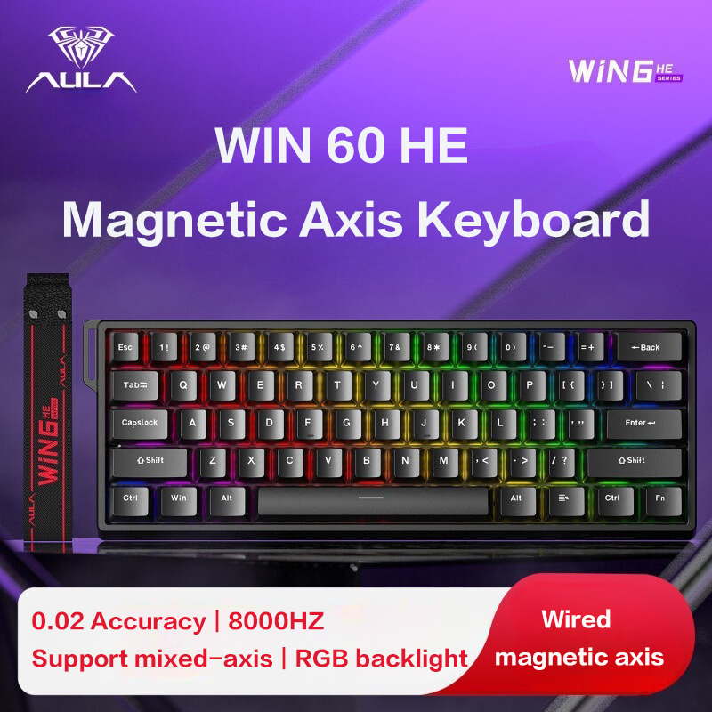 AULA WiN 60 Magnetic Axis Keyb - Gaming Keyboard Blue Switches recension och pris