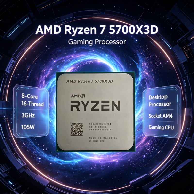 AMD Ryzen 7 5700X3D Desktop CP - Amd Cpu Ryzen 7 recension och pris