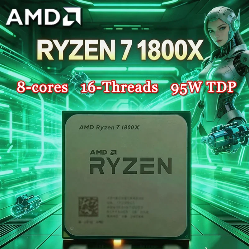AMD Ryzen 7 1800X CPU R7 1800X - Amd Cpu Ryzen 7 recension och pris