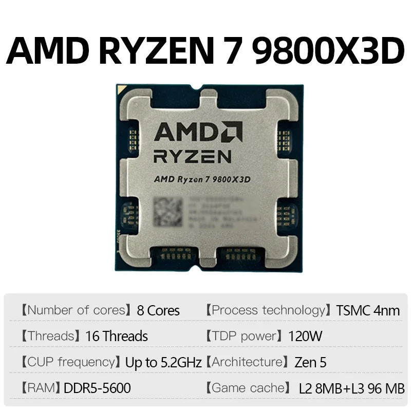 AMD Ryzen 7 9800X3D R7 9800X3D - Amd Cpu Ryzen 7 recension och pris