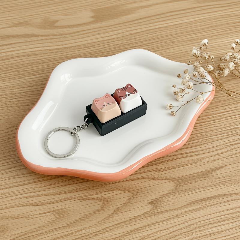 Cute Cartoon Cat Shaped Keycap - Gaming Keyboard Non Mechanical recension och pris