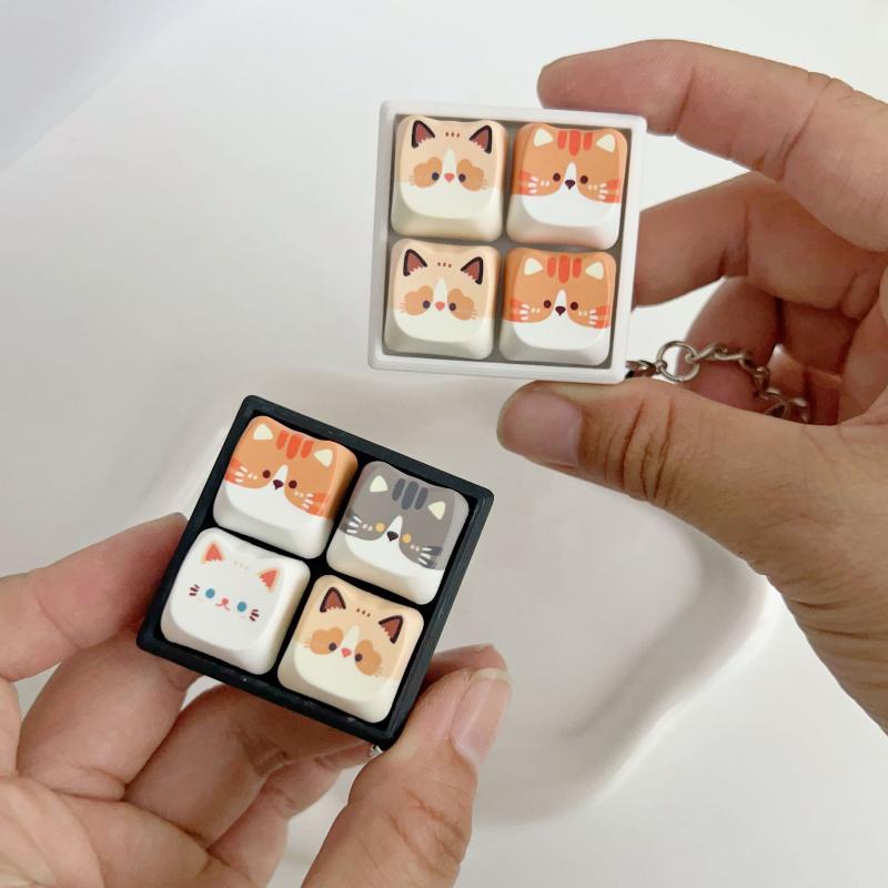 Cute Cartoon Cat Shaped Keycap - Gaming Keyboard Non Mechanical recension och pris