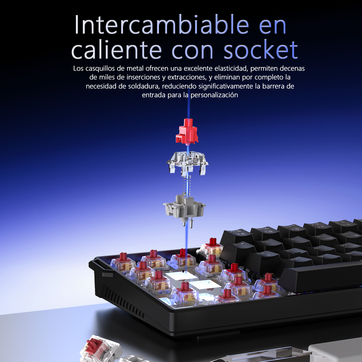 AJAZZ NK61 Spanish Layout Wire - Gaming Keyboard Blue Switches recension och pris