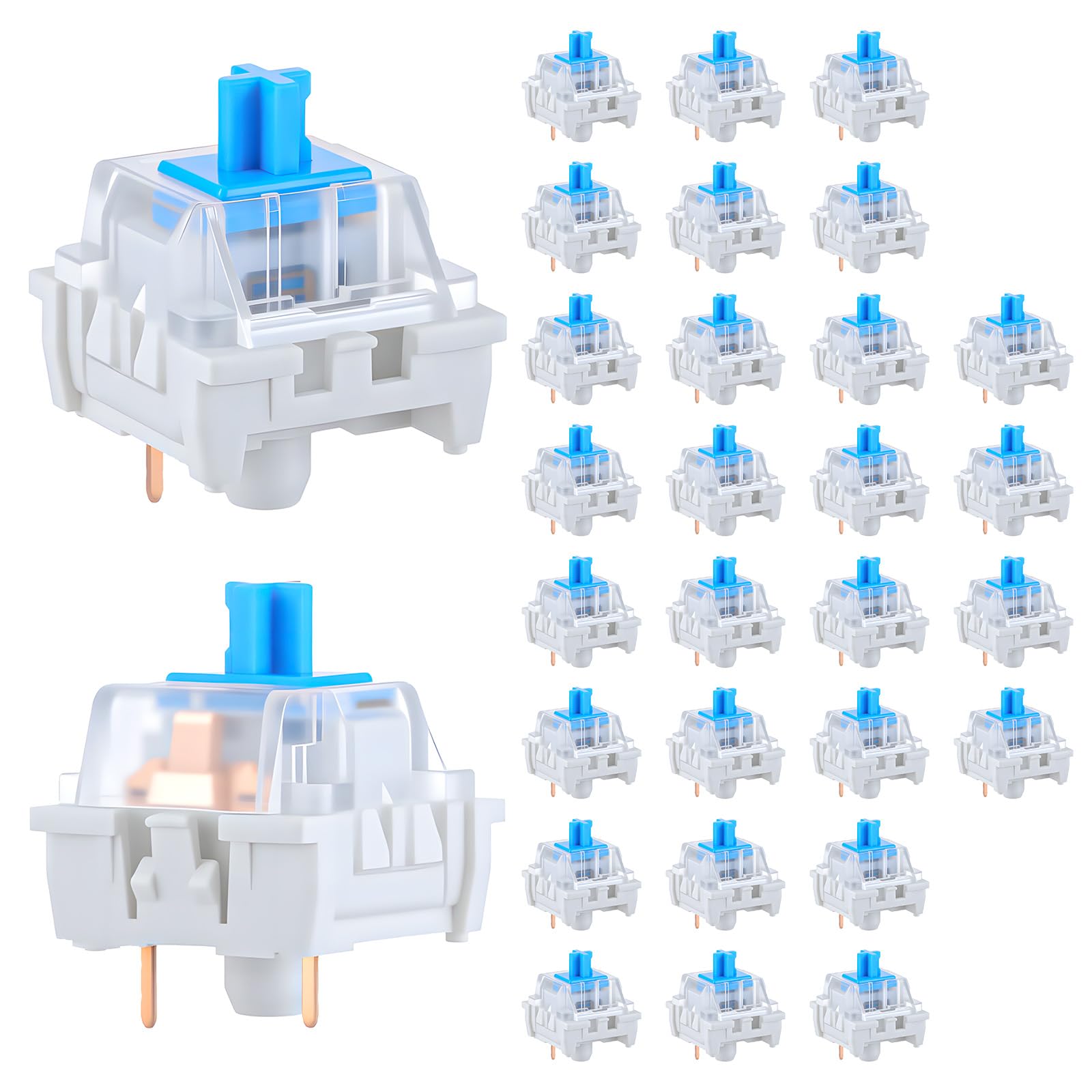 30 PCS Mechanical Keyboard Swi - Gaming Keyboard Blue Switches recension och pris