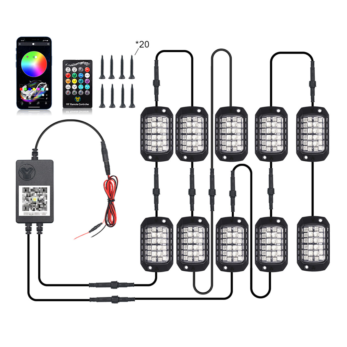 Car RGB LED Chassis Light Stri - Rgb Underglow Strip recension och pris