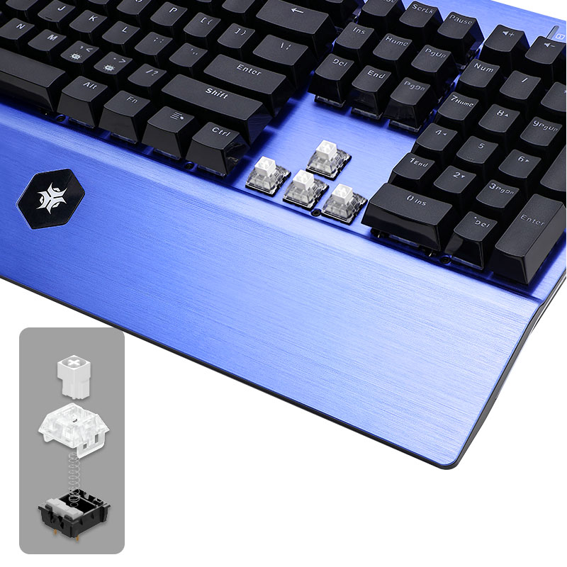 HEXGEARS GK739 Hot Swappable d - Gaming Keyboard Blue Switches recension och pris